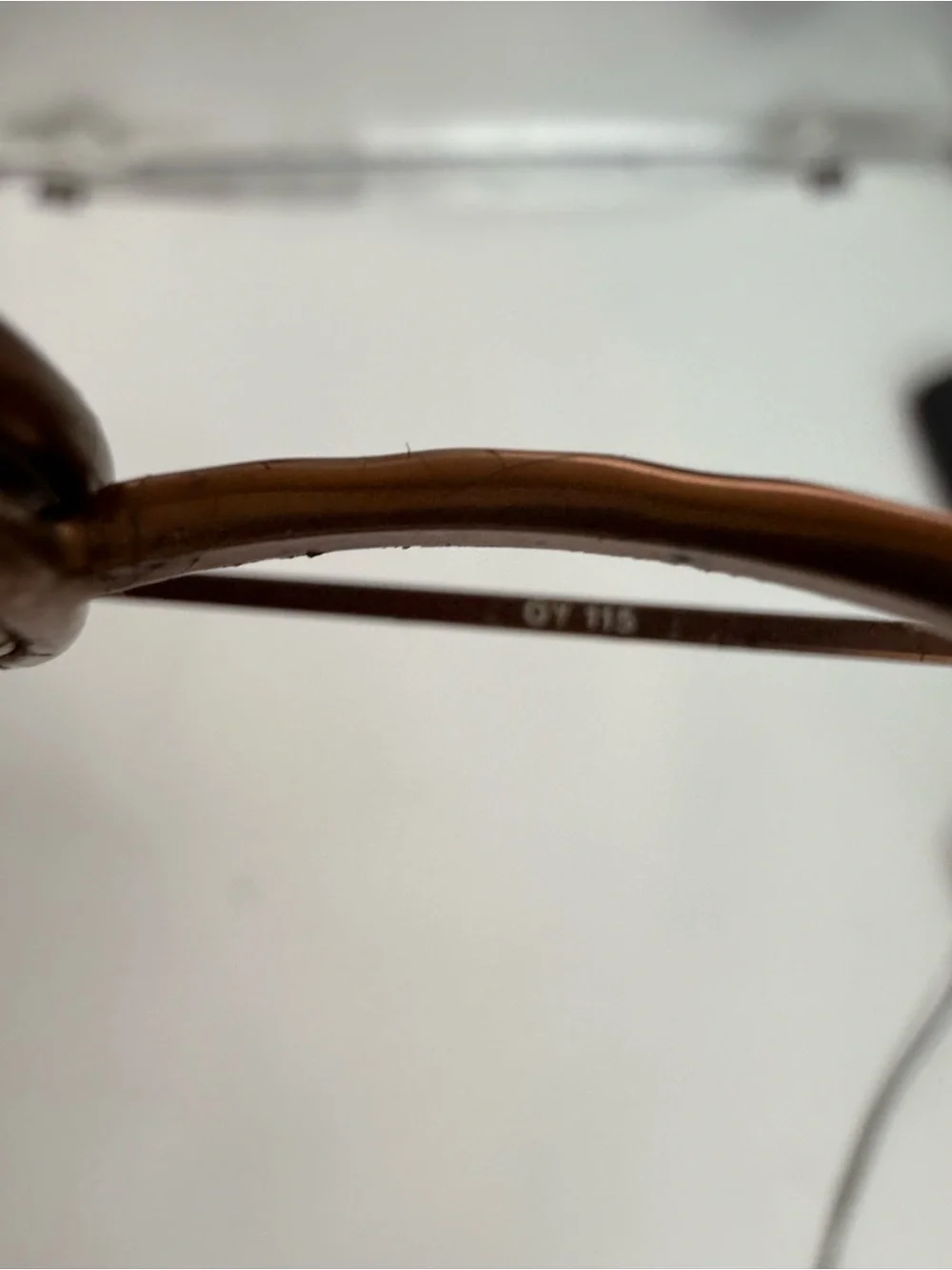 Oycos oval metal prescription glasses with clip on sunglasses 115 47 19 Japan